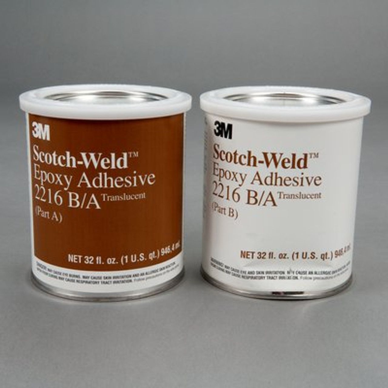 3M™ Scotch-Weld™ Epoxy Adhesive 2216, Translucent, Part B/A, 1 Quart Kit