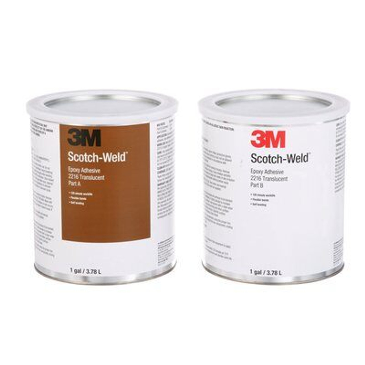 3M Two-Part Base & Accelerator (B/A) White Urethane Adhesive, Liquid 2 fl  oz Kit