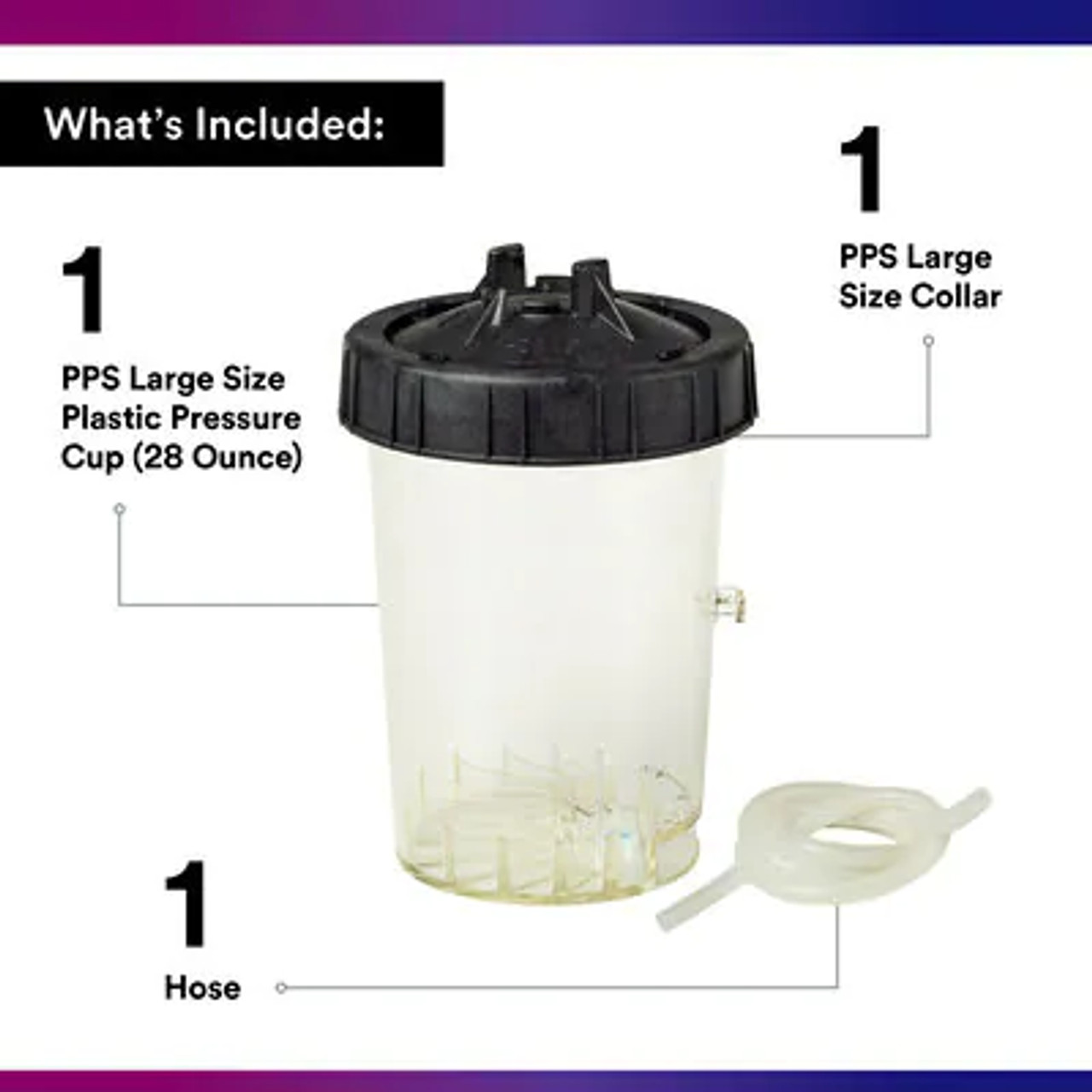 3M™ PPS™ Type H/O Pressure Cup, 16124, Large (28 fl oz, 828 mL), 1 per box