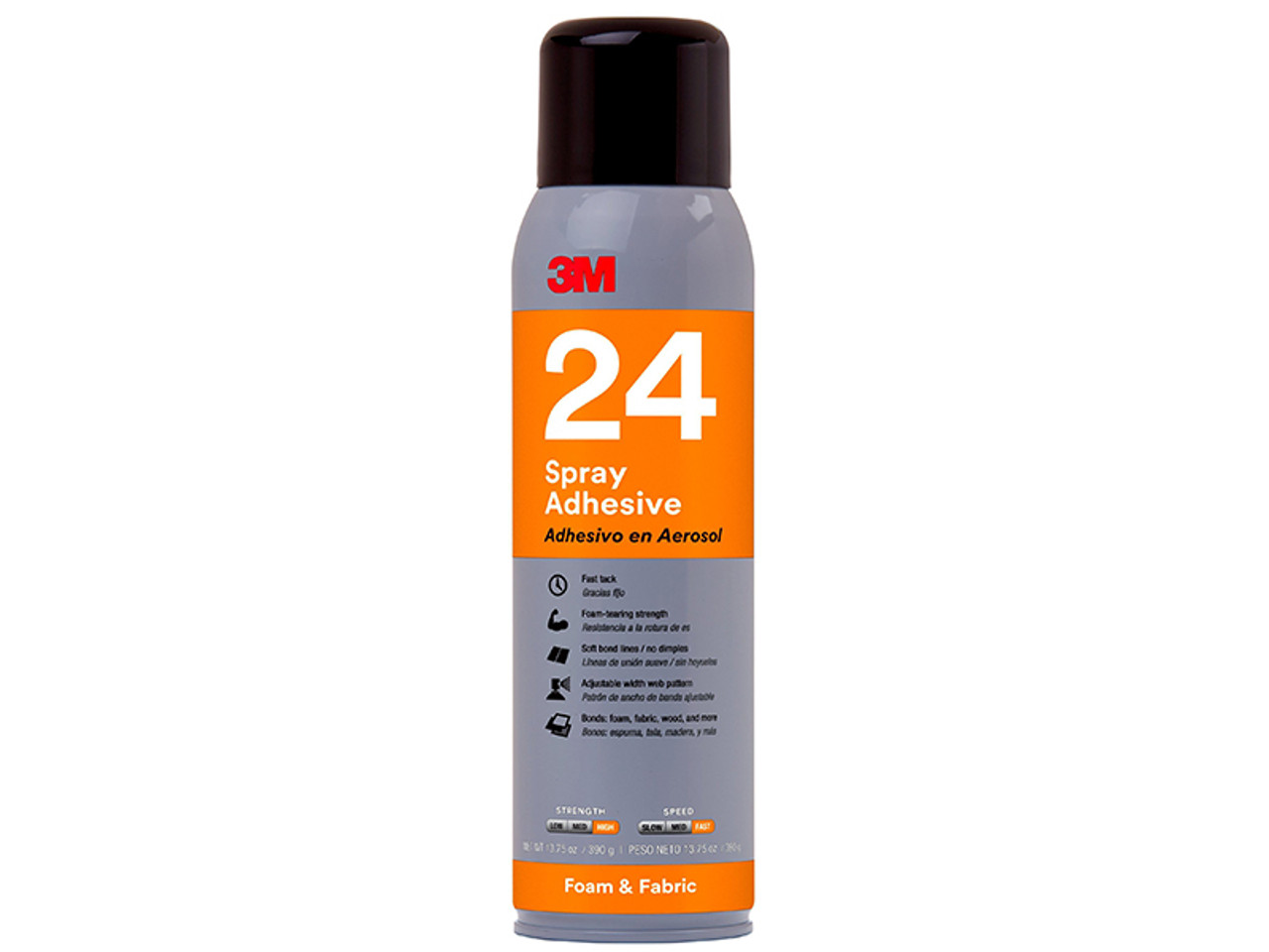 3M™ Foam and Fabric Spray Adhesive 24, Orange, 16 fl oz Can (Net Wt 13.8  oz) - The Binding Source