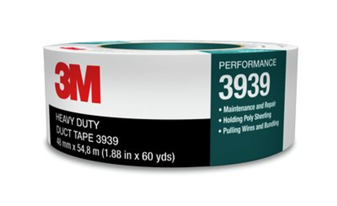 3M™ Heavy Duty Duct Tape 3939, Silver, 48 mm x 54.8 m, 9.0 mil