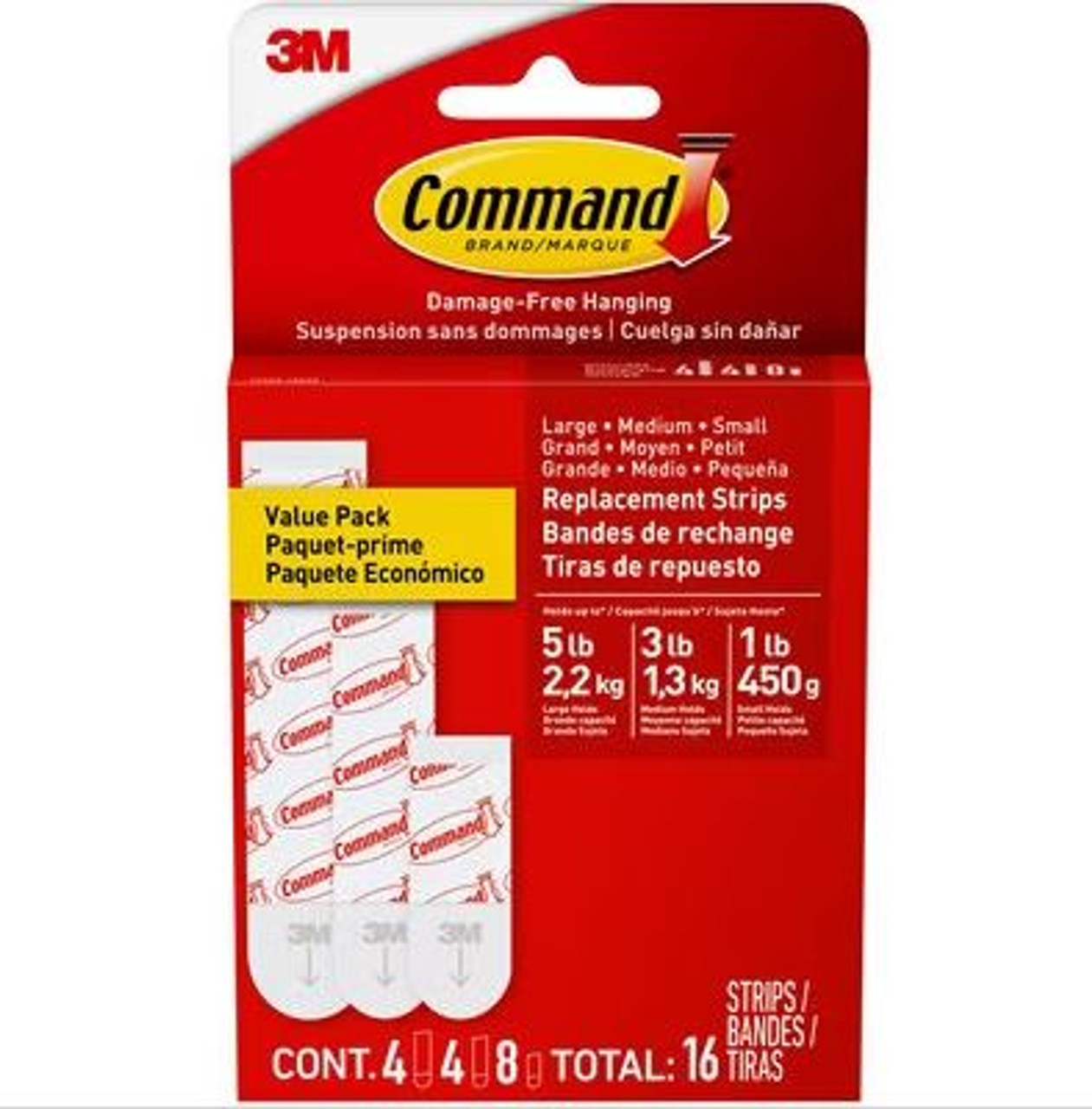 Command™ Assorted Refill Strips 17200-ESCommand™ Assorted Replacement Strips 17200-16ESF, 16 Strips