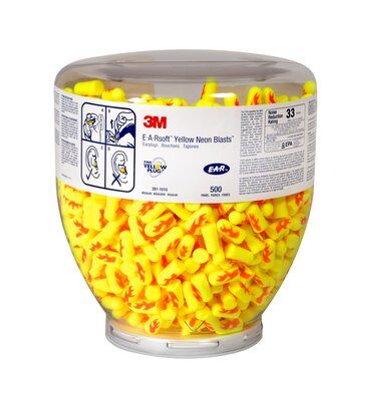 ★87MM★ Mmlg 19MG HFT CREAM YELLOW 3M™ E-A-Rsoft™ Yellow Neon™ Blasts™ One Touch™ Dispenser