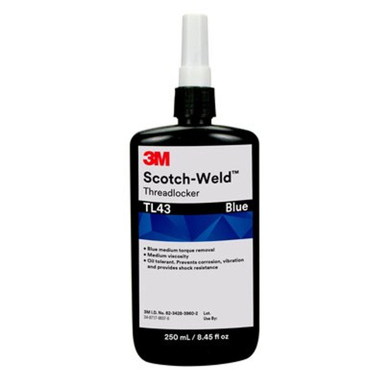 3M™ Scotch-Weld™ Threadlocker TL43, Blue, 250 mL Bottle