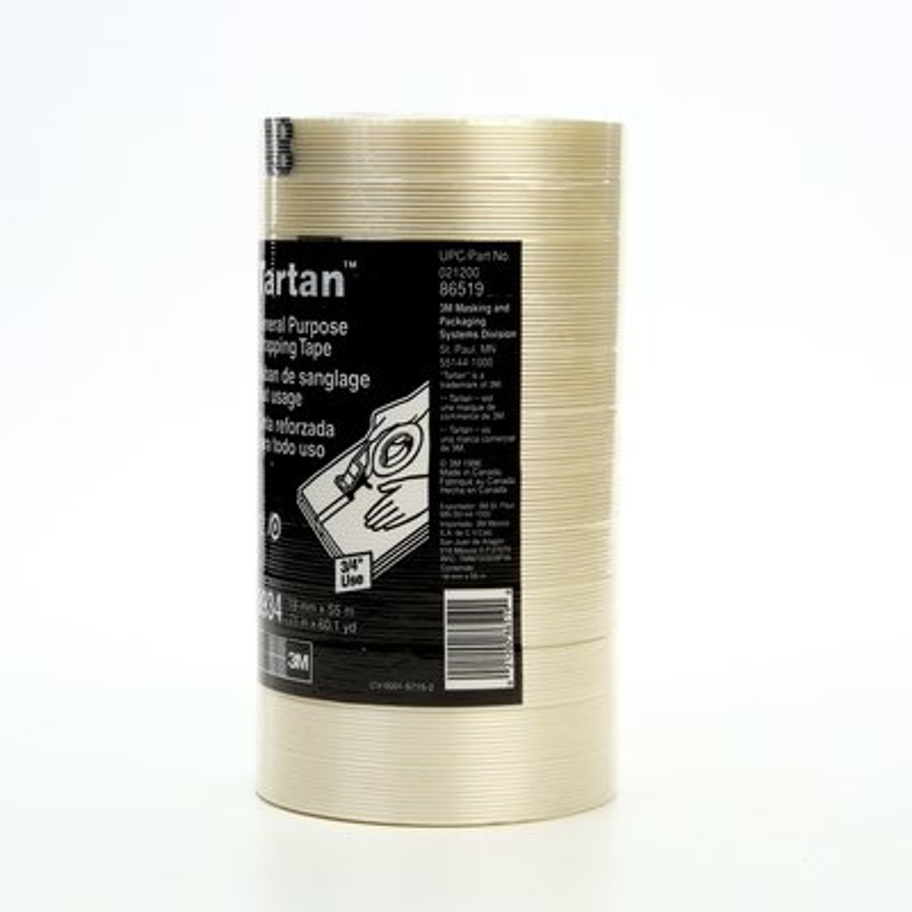 Tartan™ Filament Tape 8934 Clear, 18 mm x 55 m