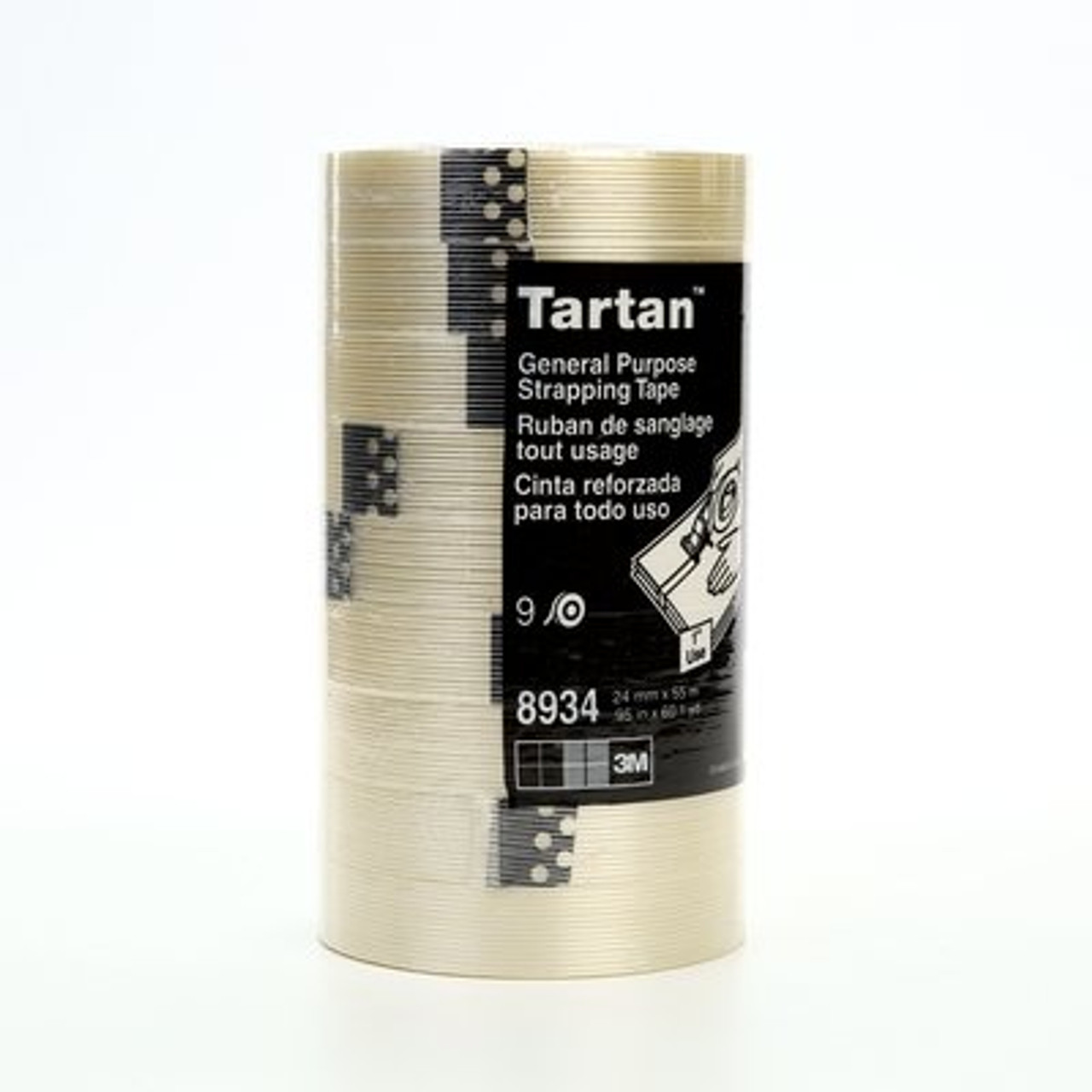 Tartan™ Filament Tape 8934 Clear, 24 mm x 55 m