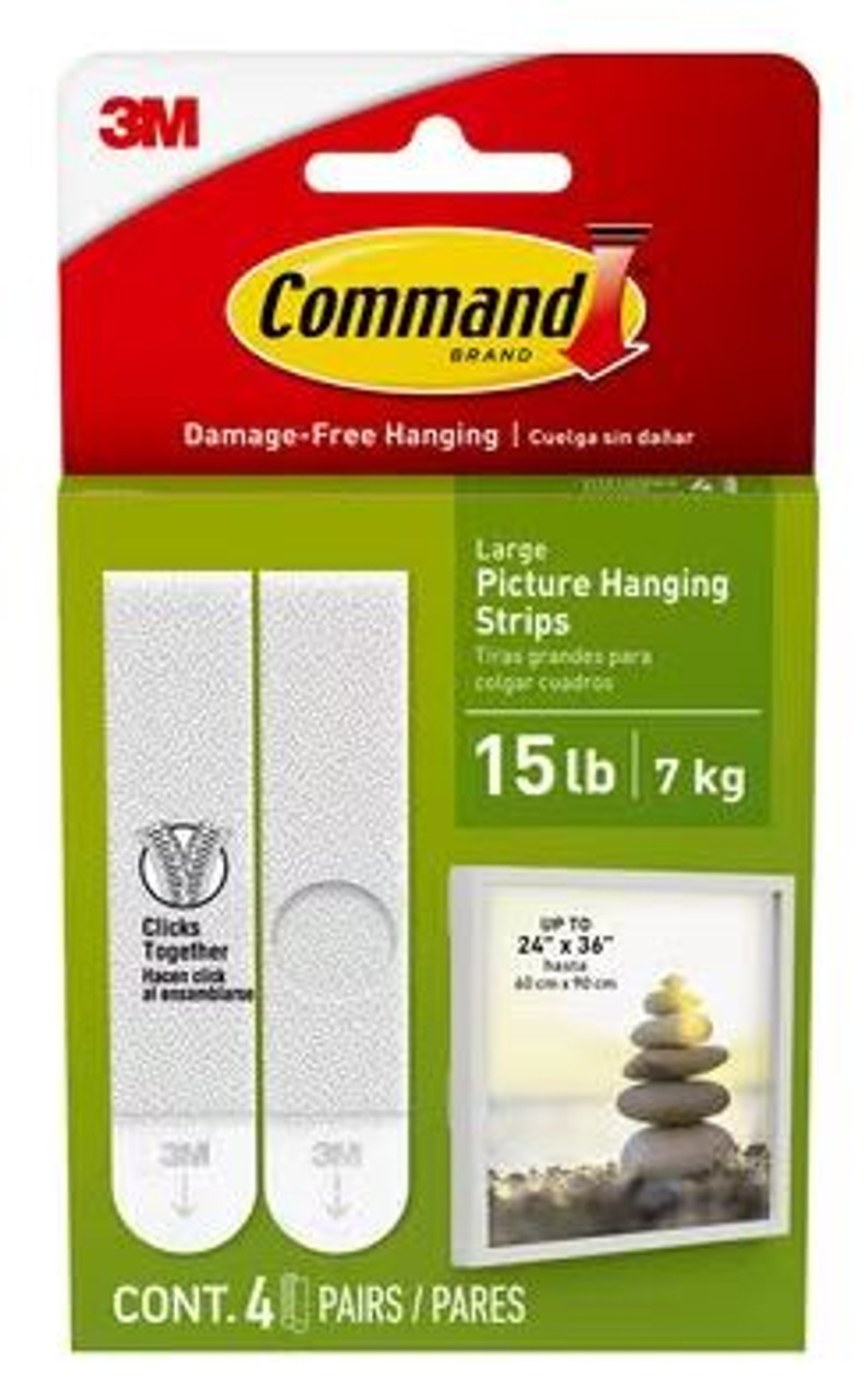 Command™ 15 Lb Black Picture Hanging Strips 17206BLK-12ES, 12 Pairs