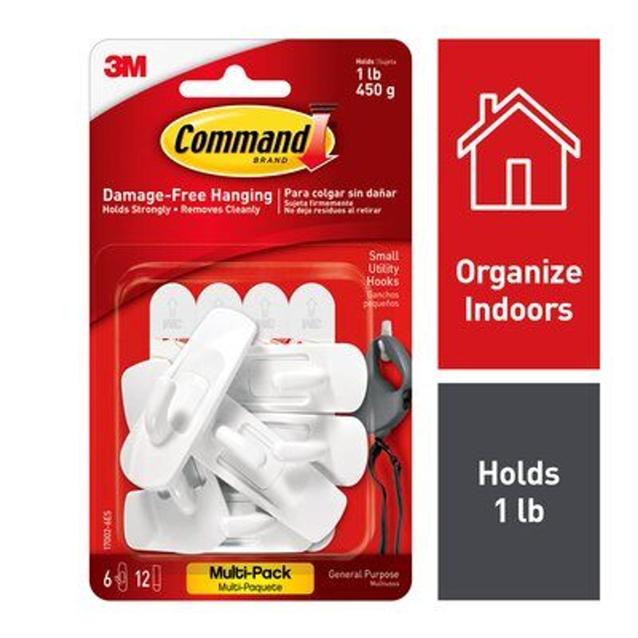 Command Utility Hooks, General Purpose, Small, Multi-Pack