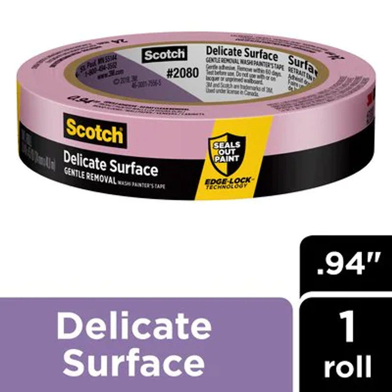 Scotch® Delicate Surface Painter's Tape 2080-24CC-XS, 0.94 in x 45 yd (24mm  x 41,1m) - The Binding Source