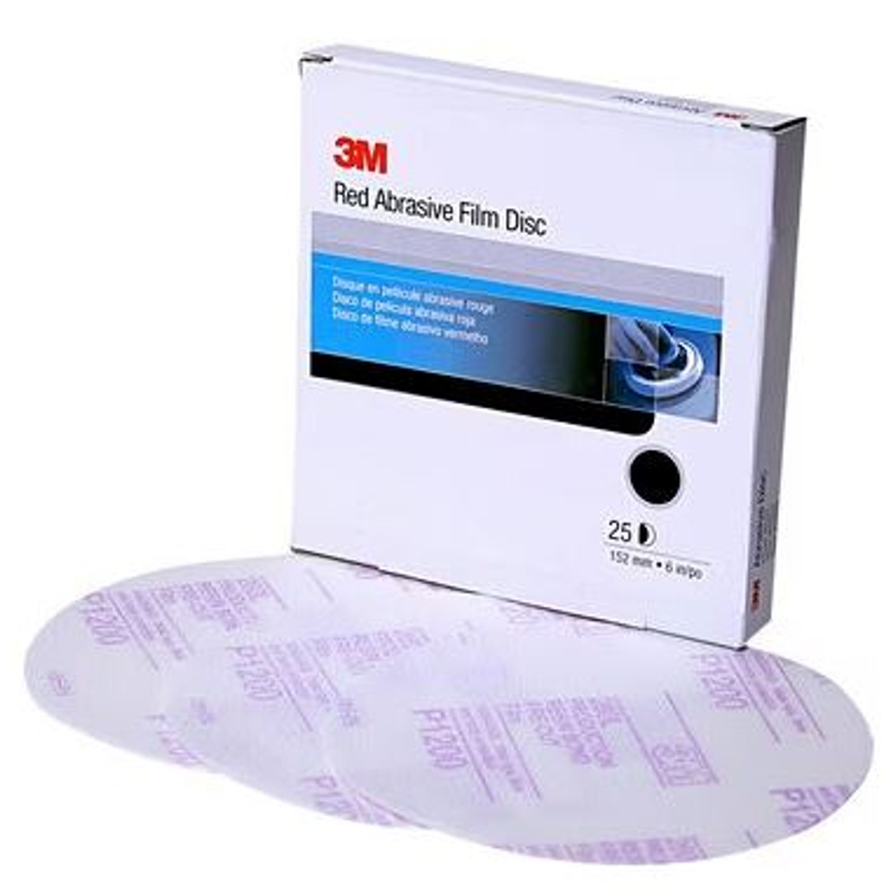 3M™ Stikit™ Red Finishing Film Abrasive Disc 260L, 6 in