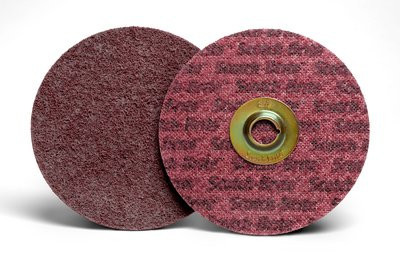 Scotch-Brite Precision Surface Conditioning Disc, Roloc TR, Very Fine, Ceramic, Nonwoven Fiber, Easy Change, 3 in, 25/Inner, 100/Case, Dispenser Pack 3M 7100358858 - Scotch-Brite™ Precision Heavy Duty Surface