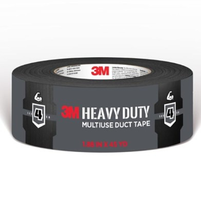 3M™ Heavy Duty Black Duct Tape 2145-BK, 1.88in x 45yd (48mm x 41.1m)