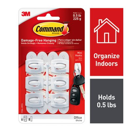 Command™ Small Wire / Utensil Hooks 17067ES - 3 hooks/pack - The Binding  Source