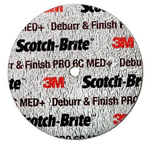 Scotch-Brite™ Deburr and Finish PRO Unitized Wheel, 2 in x 1/8 in x 1/4 in 6C MED+ Scotch-Brite™ Deburr and Finish PRO Unitized Wheel, 2 in x 1/8 in x 1/4 in 6C MED+
