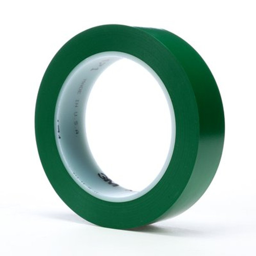 3M™ Vinyl Tape 471, Green, 1 in x 36 yd, 5.2 mil