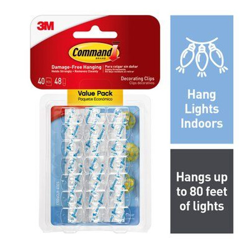 Command™ Clear Decorating Clips with Clear Strips 17026CLR-ES Command™ Clear Decorating Clips with Clear Strips 17026CLR-ES
