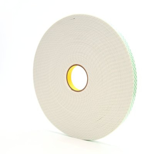3M™ Double Coated Urethane Foam Tape 4008, Off White, 3/4 in x 36 yd, 125 mil