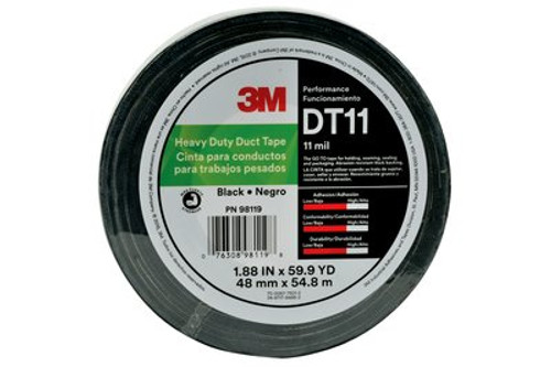 3M(TM) Super Duty Duct Tape DT17 Black, 48 mm x 32 m 17 mil, 24  individually wrapped roll per case Conveniently Packaged