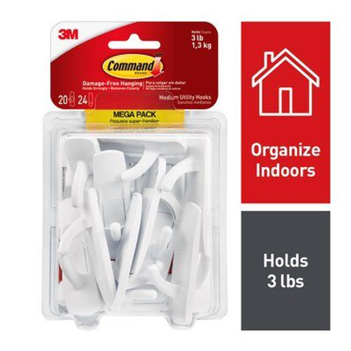 Command™ Small Wire Hooks Mega Pack 17067-MPES, 28 hooks per pack - The  Binding Source