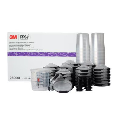 3M™ PPS™ Series 2.0 Spray Cup System Kit 26000, Standard (22 fl oz, 650 mL), 200 Micron Filter
