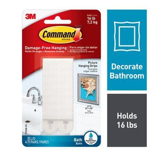 Command® Large Picture Hanging Strips 17206-S120NA - The Binding Source
