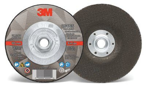 3M™ Cut & Grind Wheel, 06465, Type 27, 5 in x 1/8 in x 5/8"-11, Quick Change 3M™ Cut & Grind Wheel, 06465, Type 27, 5 in x 1/8 in x 5/8"-11, Quick Change