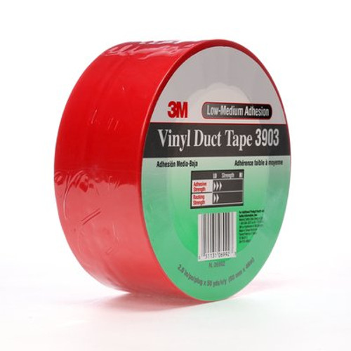 3M™ Vinyl Duct Tape 3903, Red, 2 in x 50 yd, 6.5 mil