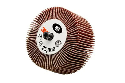 3M™ Flap Wheel 244D, Type 83, 1-1/2 in x 1 in x 1/4 in, 80 X-weight 3M™ Flap Wheel 244D, Type 83, 1-1/2 in x 1 in x 1/4 in, 80 X-weight