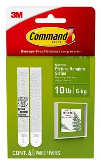 Command™ Cord Bundlers, White, 2 Bundlers, 3 Strips/Pack