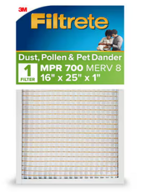 Filtrete™ Electrostatic Air Filter 700 MPR 701-4, 16 in x 25 in x 1 in Filtrete™ Electrostatic Air Filter 700 MPR 701-4, 16 in x 25 in x 1 in