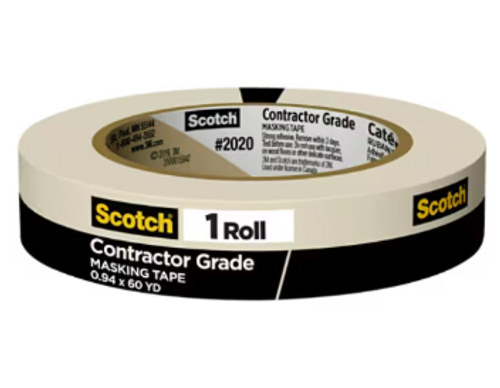 Scotch® Contractor Grade Masking Tape 2020-24AP, 0.94 in x 60.1 yd Scotch® Contractor Grade Masking Tape 2020-24AP, 0.94 in x 60.1 yd