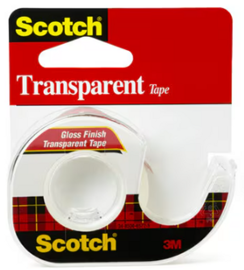 Scotch® Transparent Tape 144, 0.5 in x 450 in