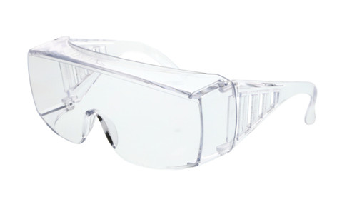 98 Series XL Safety Glasses with Clear Uncoated Lens Larger Design for Over-the-Glass Use