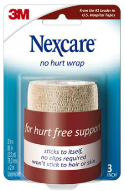 Nexcare™ No Hurt Wrap NHT-3, 3 in x 2.2 yd, Unstretched Nexcare™ No Hurt Wrap NHT-3, 3 in x 2.2 yd, Unstretched