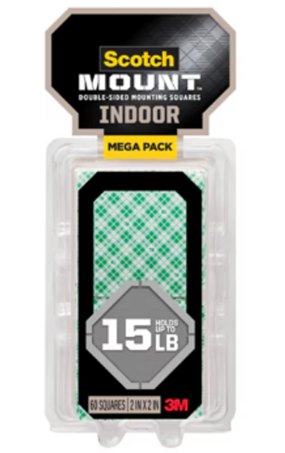 Scotch-Mount™ Indoor Double-Sided Mounting Squares Mega Pack 111H-SQLGMP-DC, 2 In X 2 In