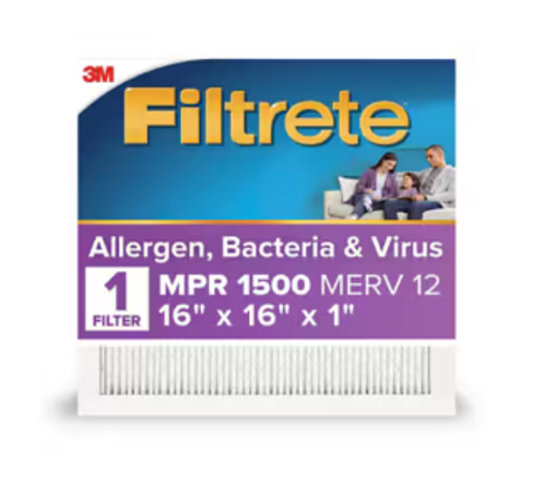 Filtrete™ High Performance Air Filter 1500 MPR 2016DC-4, 16 in x 16 in x 1 in Filtrete™ High Performance Air Filter 1500 MPR 2016DC-4, 16 in x 16 in x 1 in