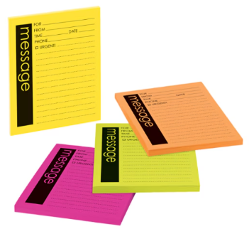 Post-it® Printed Notes 7679-4-SS, Assorted Bright Colors, Lined, 4 in x 5 in