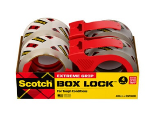 Scotch® Box Lock™ Packaging Tape 3950-4RD-6GC, 1.88 in x 54.6 yd