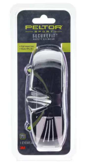 Peltor™ Sport SecureFit™ Safety Eyewear SF400-PC-8, Clear/AF Lens