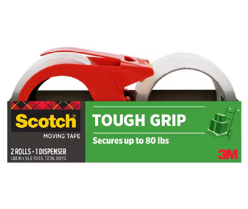 Scotch® Tough Grip Moving Packaging Tape 3500-21RD-3GC, 1.88 in x 54.6 yd