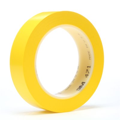 3M Vinyl Tape, Yellow, 2-Inch-by-36-Yard