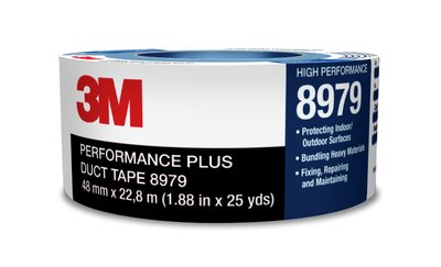 3M™ Performance Plus Duct Tape 8979, Black, 72 mm x 54.8 m, 12.1 mil