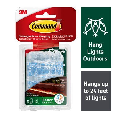 Command Outdoor Medium and Large Clear Strip Refills 17615CLRAW-ES