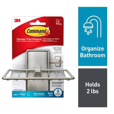 Command Shower Caddy Satin Nickel