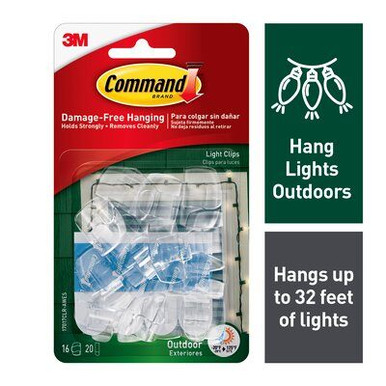 Command Cord Clips with Clear Adhesive, Round Cords, S - 4 count