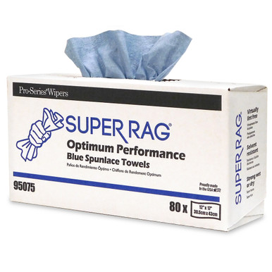 95075 Super Rag Wipes, Blue, 12