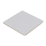 A square cardboard drink coaster with a plain design, suitable for various beverages.