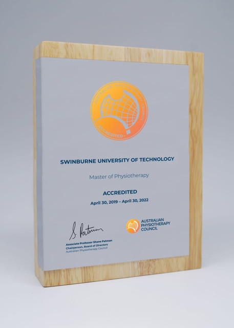 Wood Block Award with Printed Metal Plate || 107-QW175B-MW