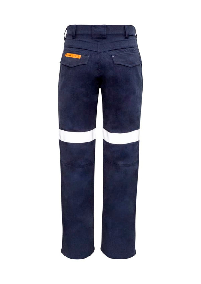 Mens Orange Flame Traditional Style Taped Work Pant