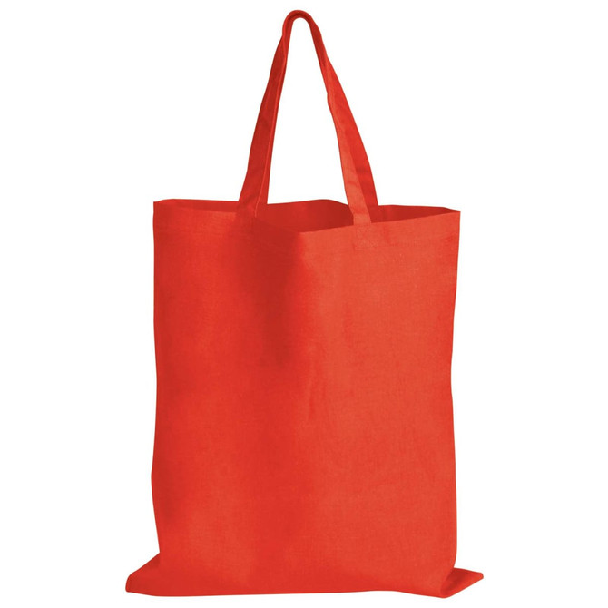 Coloured Cotton Short Handle Tote Bag